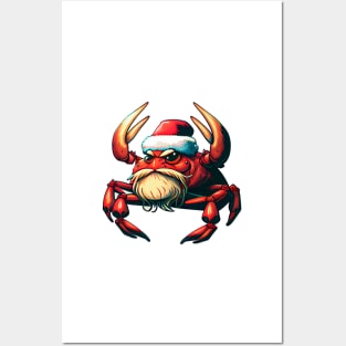 Santa Claws Crab Posters and Art